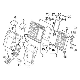 Volkswagen OE - Seats & Tracks - Rear Seat Components (Seat Back), (Autobahn / S / SE 4 Doors)