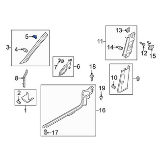 Volkswagen OE - Body A-Pillar Trim Panel Clip