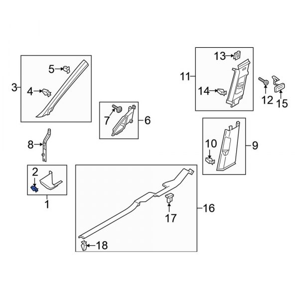 Kick Panel Retainer