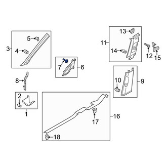 Volkswagen OE - Body A-Pillar Trim Panel Clip