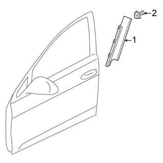 Volkswagen OE - Front Door - Exterior Trim (Autobahn / S / SE 4 Doors)