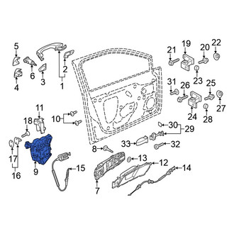 Volkswagen OE - Front Left Door Latch Assembly