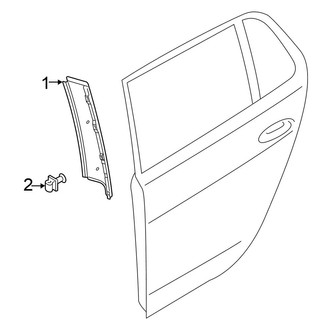 Volkswagen OE - Rear Door - Exterior Trim (Autobahn / S / SE 4 Doors)