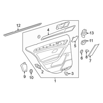 Volkswagen OE - Rear Door - Interior Trim (Autobahn / S / SE 4 Doors)