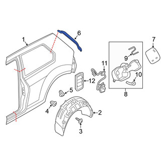Volkswagen OE - Rear Right Quarter Panel Gutter