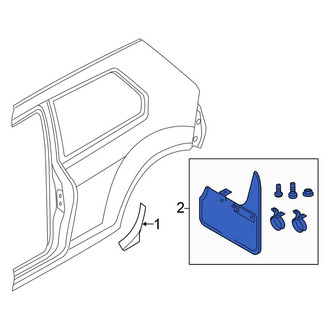 Volkswagen OE - Rear Mud Flap Kit