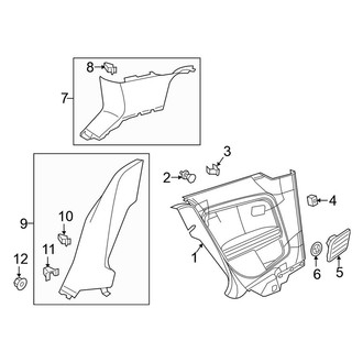 Volkswagen OE - Quarter Panel - Interior Trim (S / SE 2 Doors)