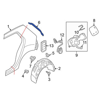 Volkswagen OE - Rear Left Quarter Panel Gutter