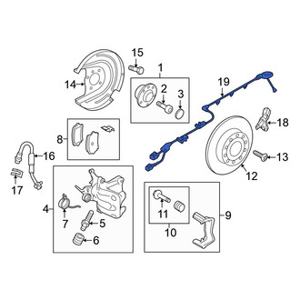 Volkswagen OE - Rear Right ABS Wheel Speed Sensor Wiring Harness
