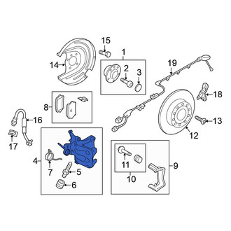 Volkswagen OE - Rear Left Disc Brake Caliper