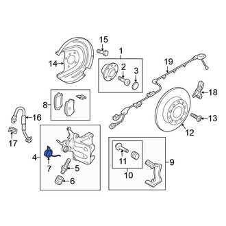 Volkswagen OE - Rear Disc Brake Anti-Rattle Clip