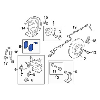 Volkswagen OE - Rear Disc Brake Pad Set