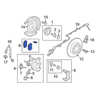 Volkswagen OE - Rear Disc Brake Pad Set