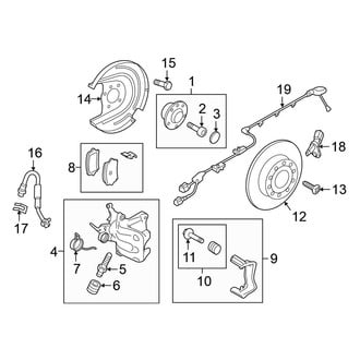 Volkswagen OE - Rear Suspension - Brake Components (With Performance Brakes)