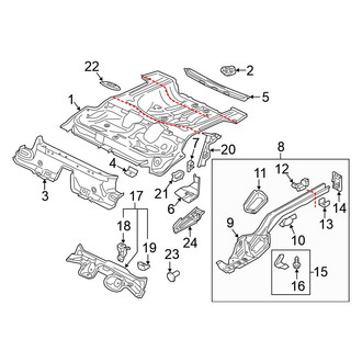 Volkswagen OE - Rear Body & Floor - Floor & Rails