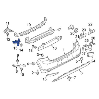 Volkswagen OE - Left Bumper Guide Bracket