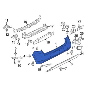 Volkswagen OE - Rear Bumper Cover