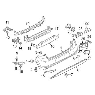 Volkswagen OE - Rear Bumper - Bumper & Components