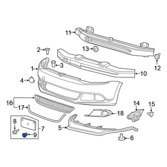Volkswagen OE - Rear License Plate Bracket Nut