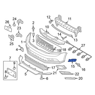 Volkswagen OE - Front Right Bumper Cover Bracket