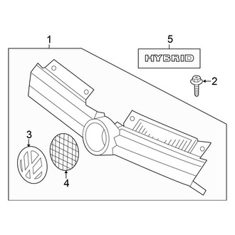 Volkswagen OE - Front Bumper & Grille - Grille & Components
