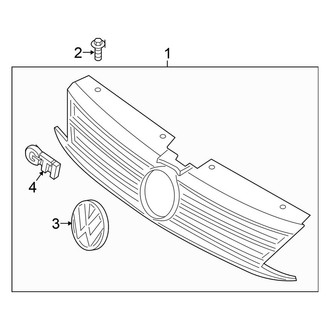 Volkswagen OE - Front Bumper & Grille - Grille & Components (GLI SE / GLI SEL)