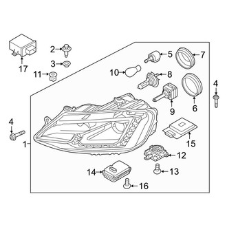 Volkswagen OE - Front Lamps - Headlamp Components (With Directional Beam)