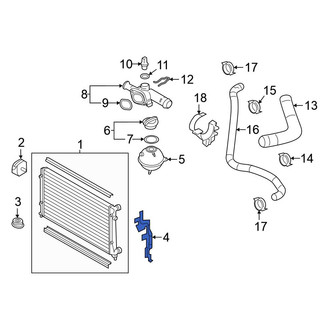 Volkswagen OE - Left Radiator Support Baffle
