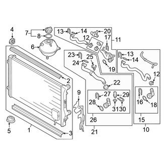 Volkswagen OE - Cooling - Radiator & Components (Turbocharged)