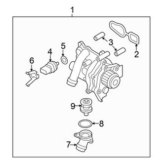 Volkswagen OE - Cooling - Water Pump (Main), (Turbocharged)