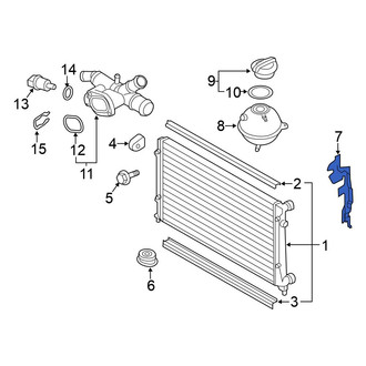 Volkswagen OE - Left Radiator Support Baffle