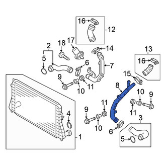 Volkswagen OE - Center Left Intercooler Pipe