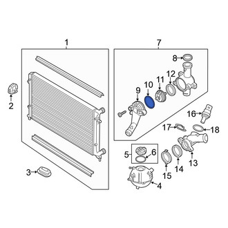 Volkswagen OE - Engine Coolant Outlet Gasket