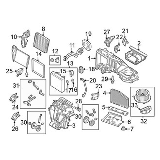 Volkswagen OE - Air Conditioner & Heater - Evaporator & Heater Components (With Climate Control), (Sedan)