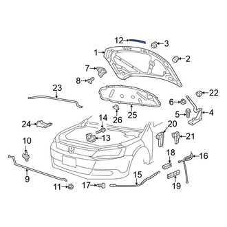 Volkswagen OE - Front Right Hood Seal