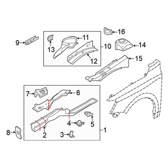 Volkswagen OE - Fender - Structural Components & Rails (Sedan)