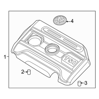 Volkswagen OE - Engine / Transaxle - Engine Appearance Cover (Base / GLI Turbocharged 2.0L)