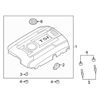 Volkswagen OE - Engine / Transaxle - Engine Appearance Cover (GLI)