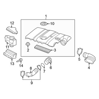 Volkswagen OE - Engine / Transaxle - Air Intake (Sedan 2.5L)