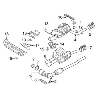 Volkswagen OE - Exhaust System - Exhaust Components (1.8L)