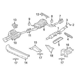 Volkswagen OE - Exhaust System - Exhaust Components (Sedan)