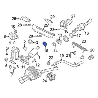 Volkswagen OE - Center Rear Catalytic Converter Gasket
