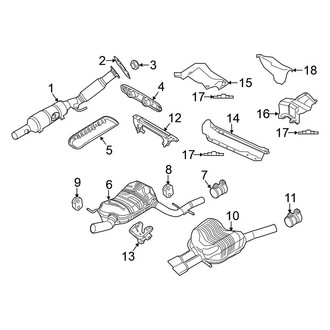 Volkswagen OE - Exhaust System - Exhaust Components (Sedan)