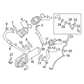 Volkswagen OE - Emission System - Emission Components (EGR & Cooler Components, Engine Area), (Sedan)