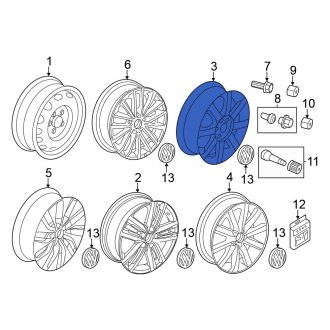 Volkswagen Jetta OEM Wheels & Tires | Lug Nuts, TPMS Sensors — CARiD.com