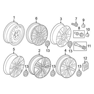 Volkswagen OE - Wheels & Trim (17"), (Sedan)