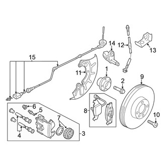 Volkswagen OE - Front Suspension - Brake Components (280 mm), (Sedan)