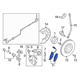 Volkswagen OE - Front Disc Brake Pad Set