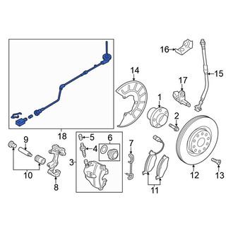 Volkswagen OE - Rear Right ABS Wheel Speed Sensor Wiring Harness