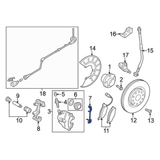 Volkswagen OE - Front Disc Brake Anti-Rattle Clip